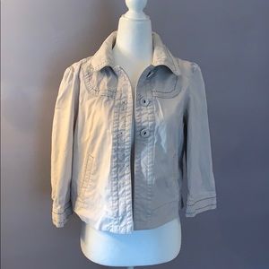 Cropped stitch detail jacket